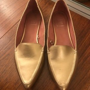 NEW GAP gold slip on loafers